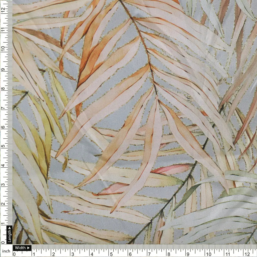 FAB VOGUE Studio Tropical Leaves Printed Japan Satin Fabric – 0l2a8441copy