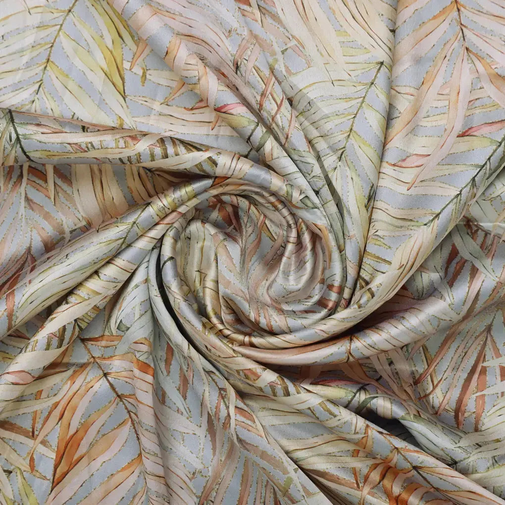 FAB VOGUE Studio Tropical Leaves Printed Japan Satin Fabric – 0l2a8443copy