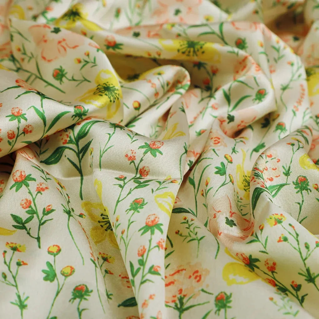 Yellow and Pink Floral Print on Japan Satin Fabric – 0l2a8465copy