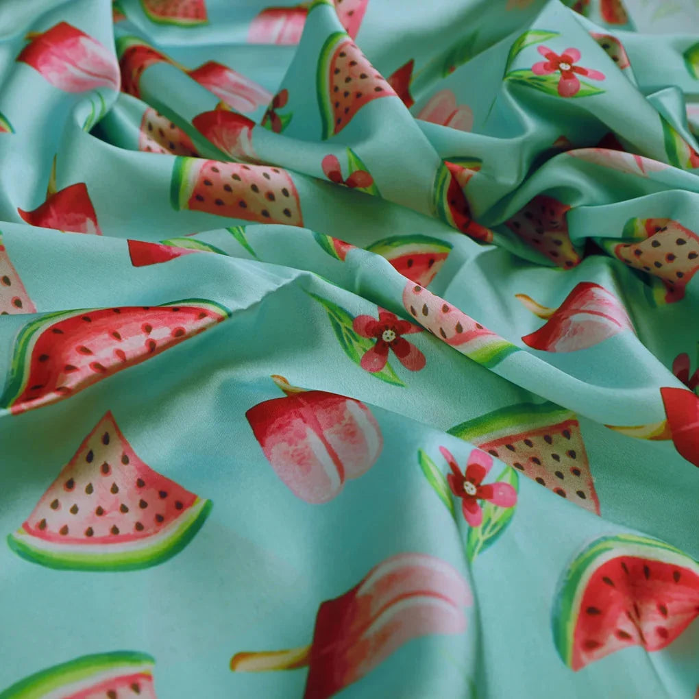 Watermelon and Popsicle Printed Satin Fabric – 0l2a8470copy