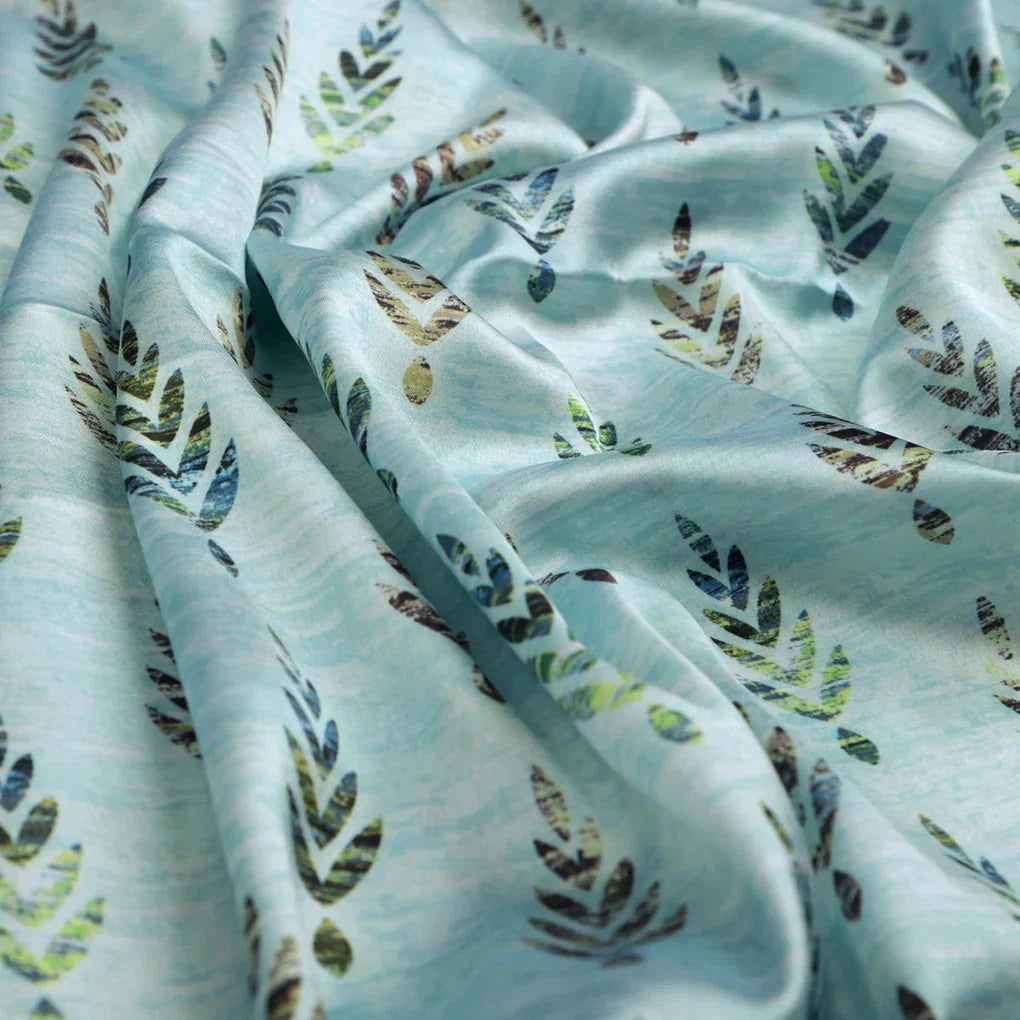Leaf Print Satin Fabric – 0l2a8481copy