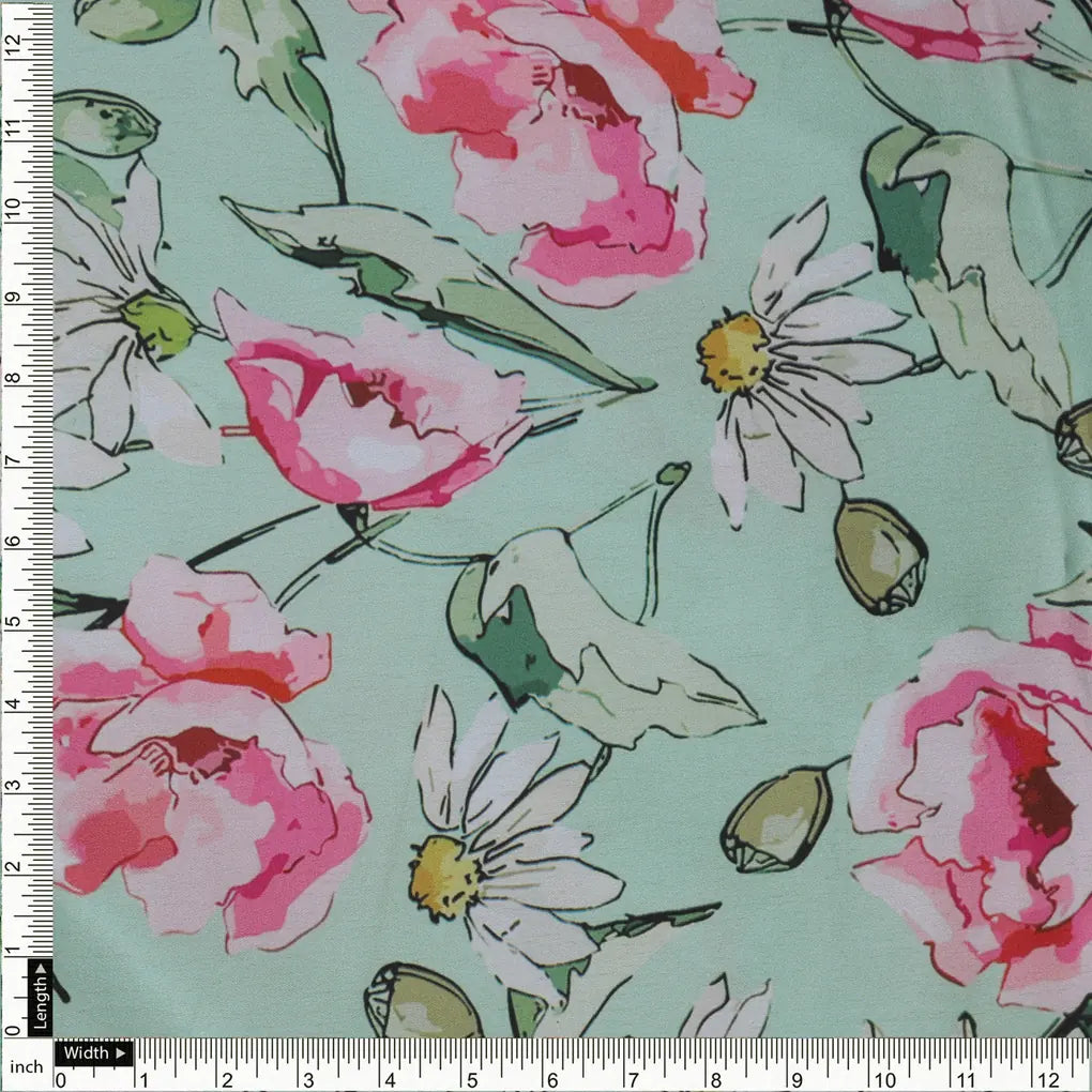 Pink Floral Print on Japan Satin – 0l2a8500copy