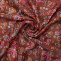 Kota Doria Fabric with Floral Print Brown – 0l2a8517copy