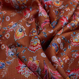 Kota Doria Fabric with Floral Print Brown – 0l2a8518copy