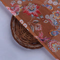 Kota Doria Fabric with Floral Print Brown – 0l2a8520copy