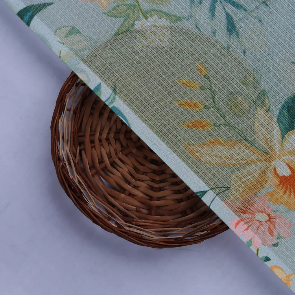 Multicolor Floral Print Kota Doria Fabric – 0l2a8530copy