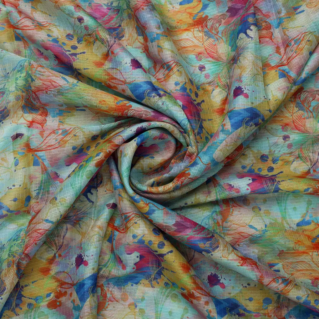 Abstract Floral Digital Print Kota Doria Fabric – 0l2a8539copy