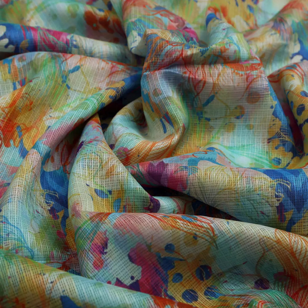 Abstract Floral Digital Print Kota Doria Fabric – 0l2a8540copy