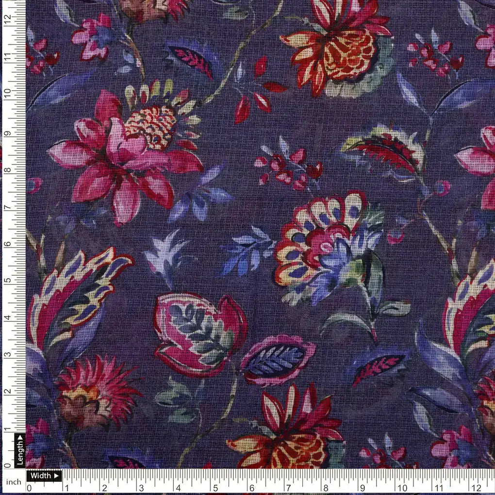 Floral Printed Kota Doria Fabric – 0l2a8594copy