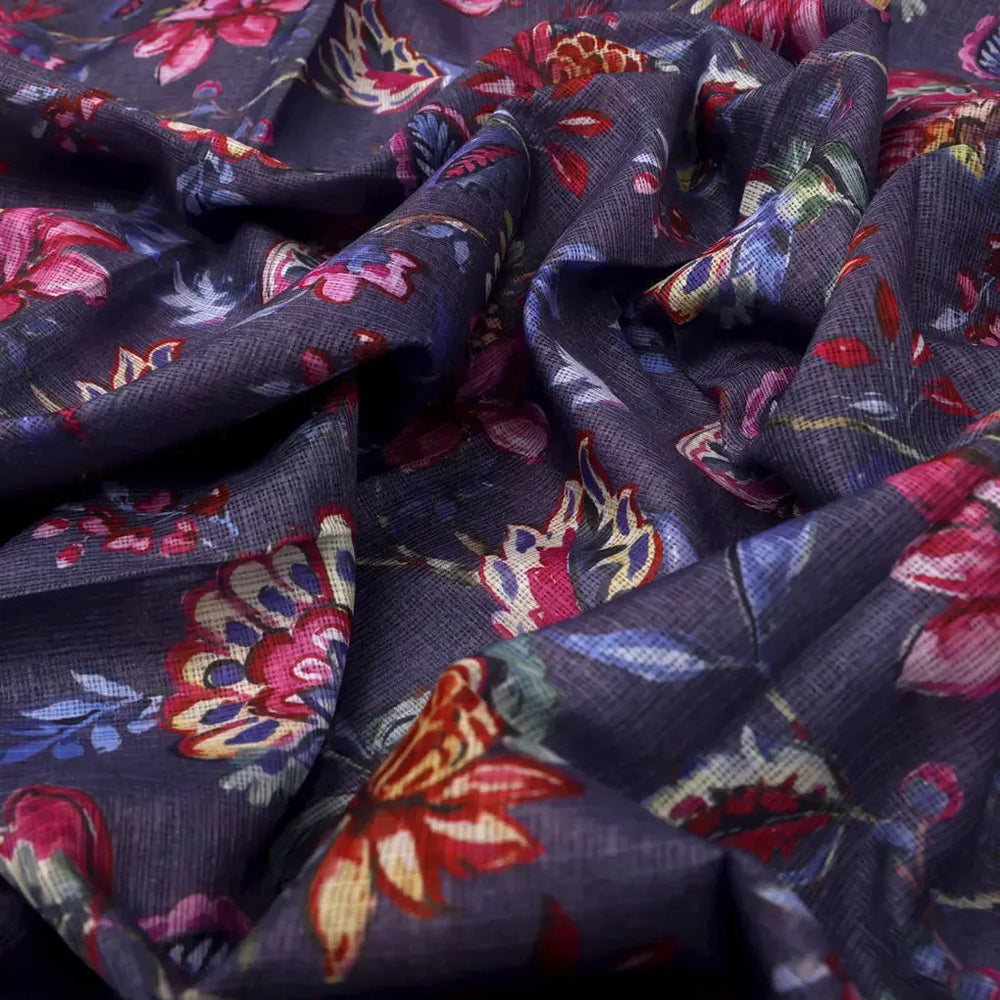A Midnight Garden, Painted on Fabric