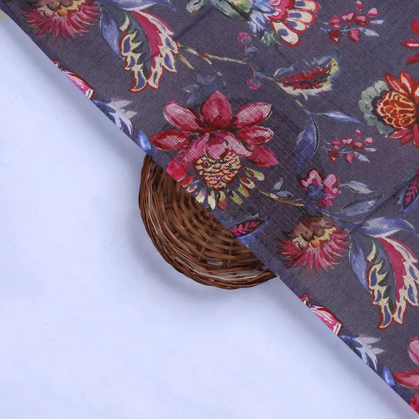 Floral Printed Kota Doria Fabric – 0l2a8597copy - alternate view