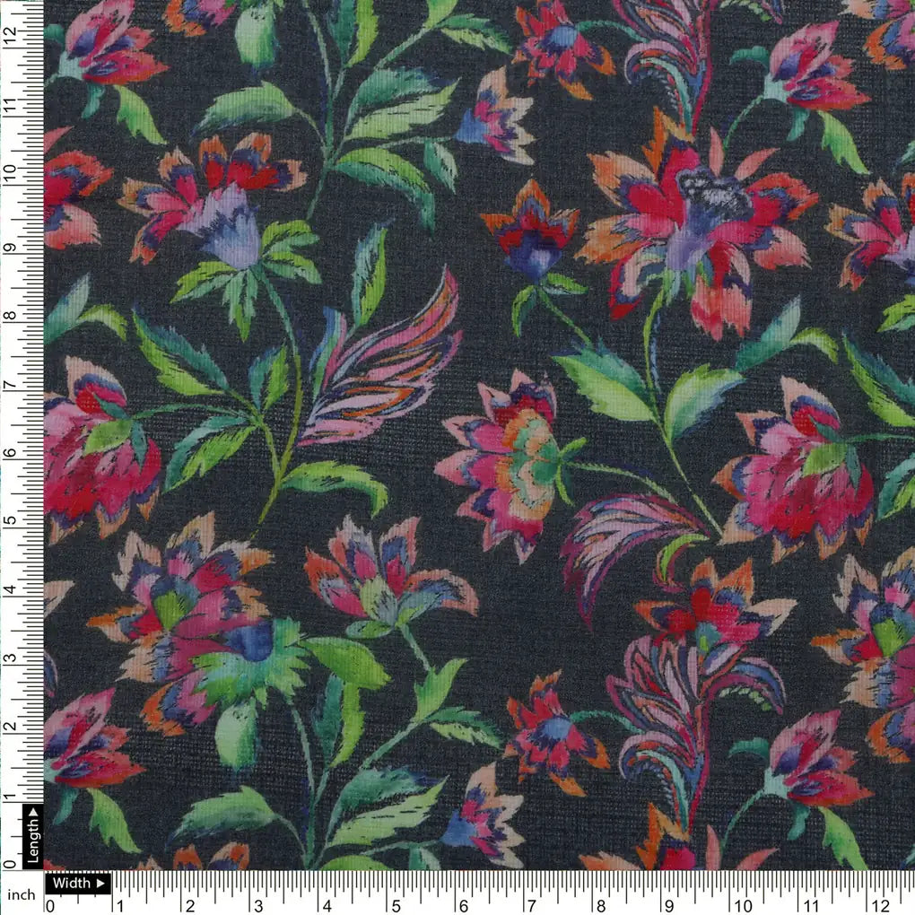 Multicolor Floral Printed Kota Doria Fabric – 0l2a8614copy