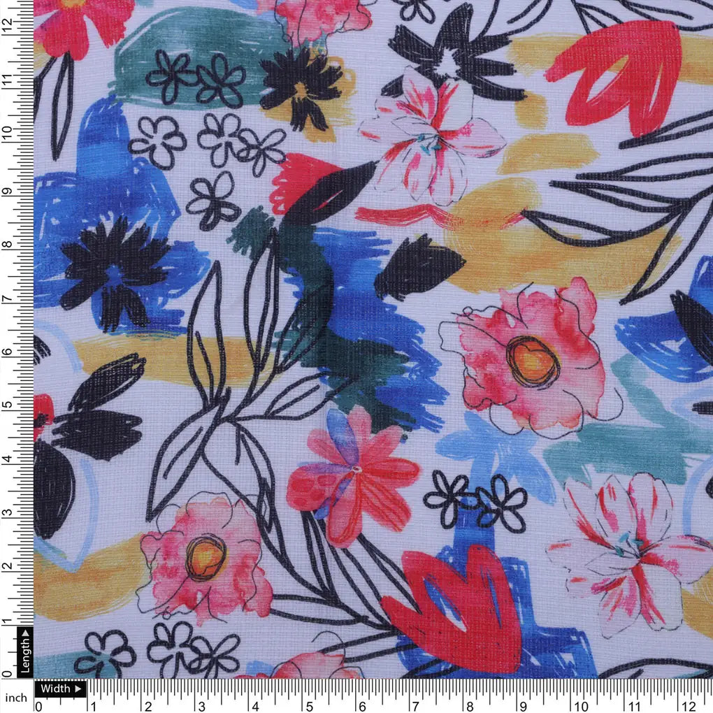 Abstract Floral Printed Kota Doria Fabric – 0l2a8628copy