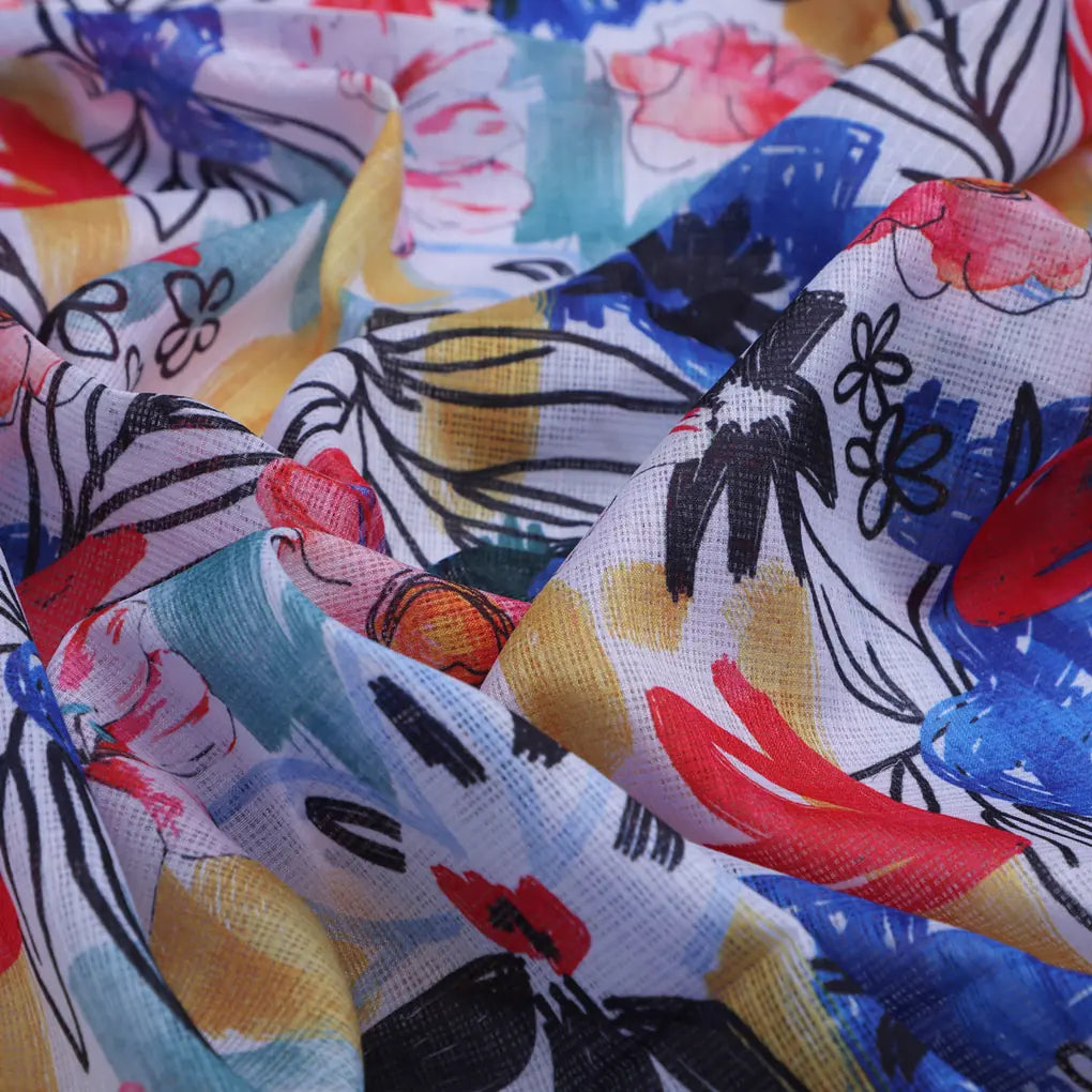 Abstract Floral Printed Kota Doria Fabric – 0l2a8631copy