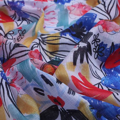 Abstract Floral Printed Kota Doria Fabric – 0l2a8631copy