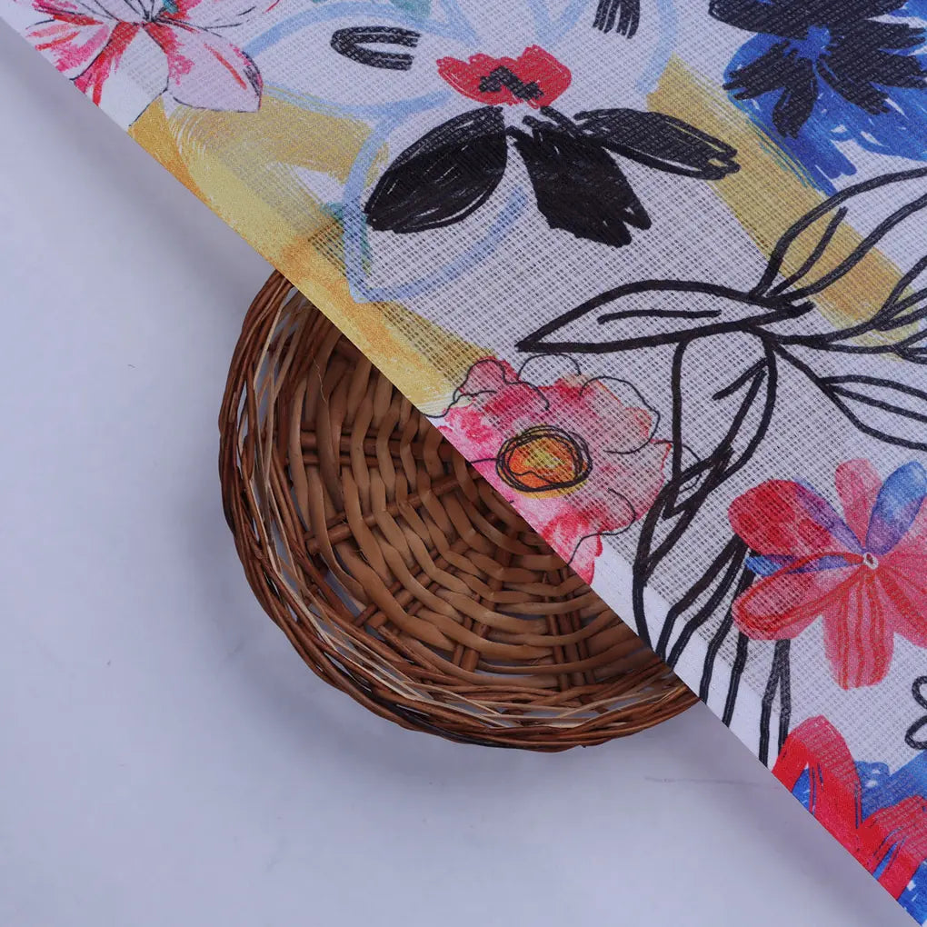 Abstract Floral Printed Kota Doria Fabric – 0l2a8632copy