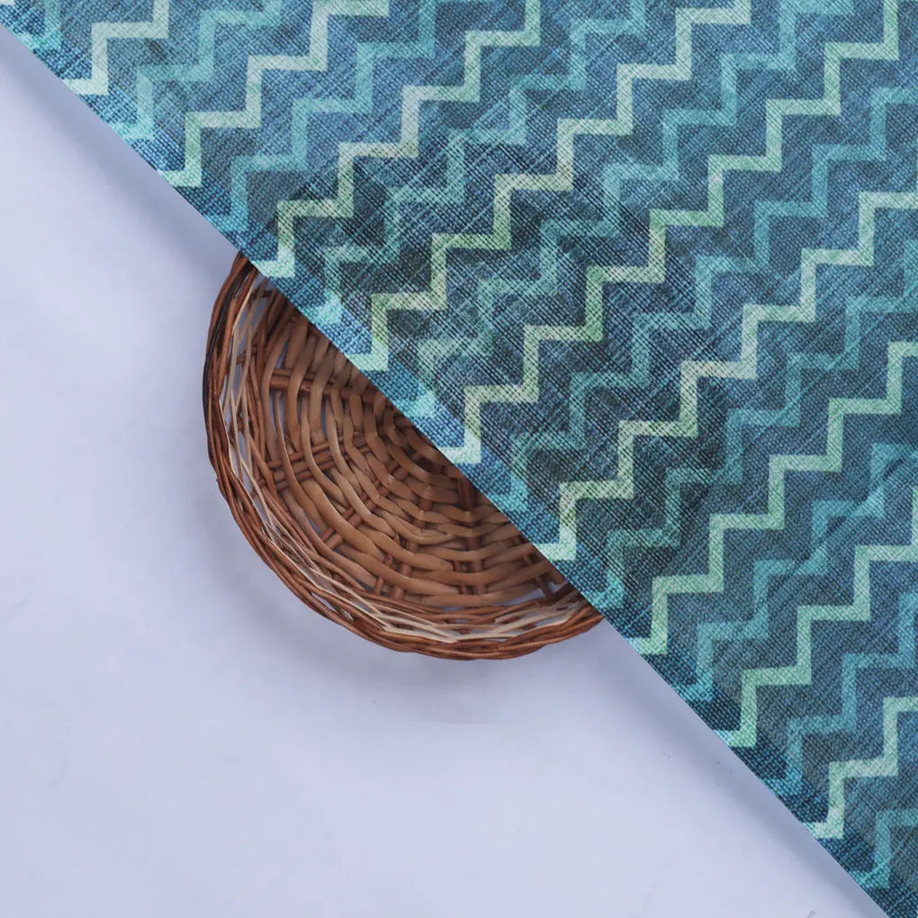 Blue Chevron Hand Block Printed Kota Doria Fabric – 0l2a8642copy