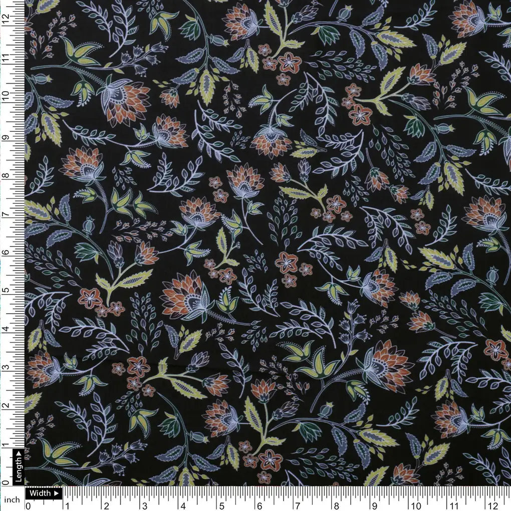 Black Muslin Fabric with Floral Print – 0l2a8674copy
