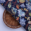 Blue Multicolor Floral Print Muslin Fabric – 0l2a8707copy