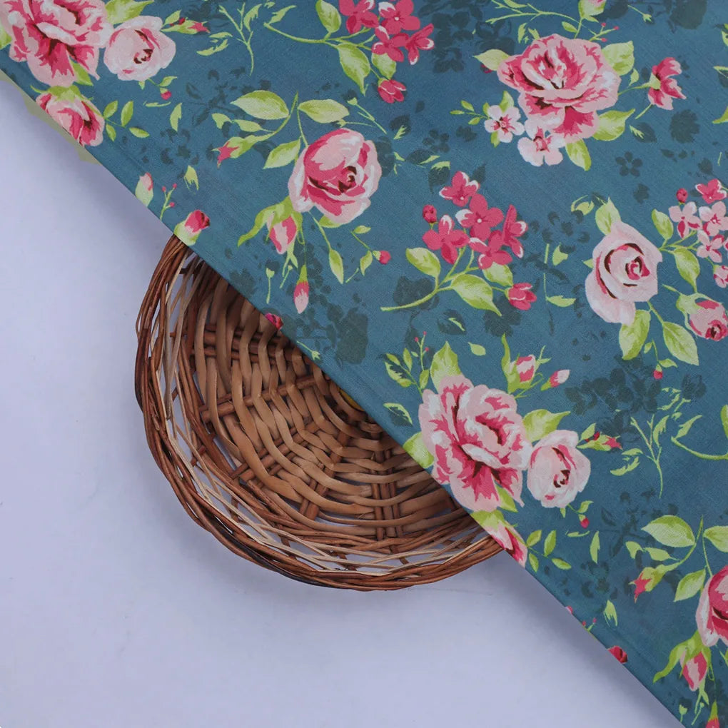 Blue Muslin Fabric with Pink Roses – 0l2a8728copy
