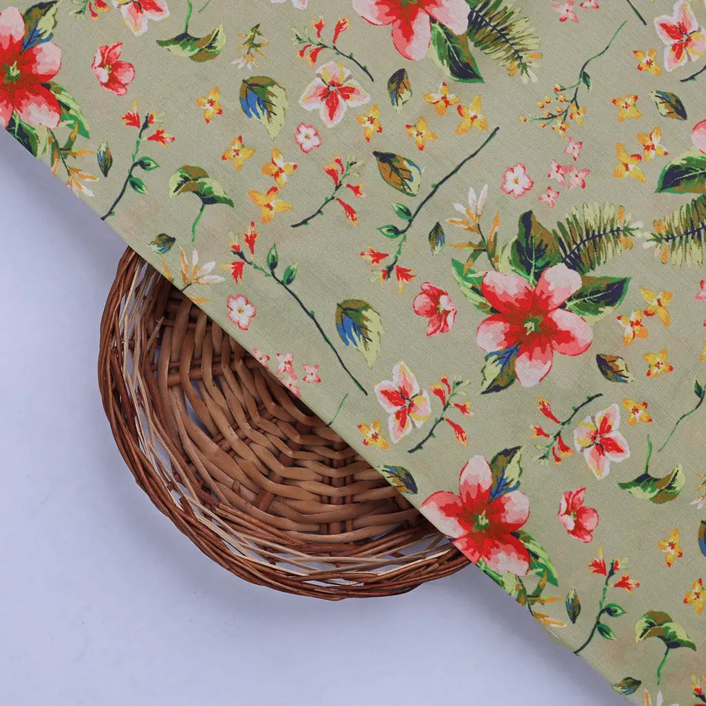 Multicolor Floral Print Muslin Fabric – 0l2a8749 copy