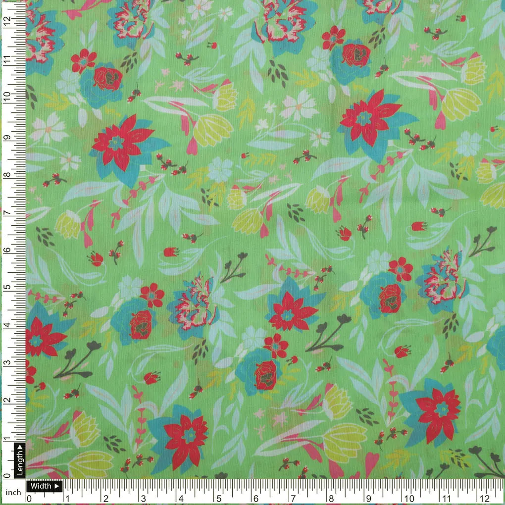 Multicolor Floral Print Muslin Fabric – 0l2a8756copy