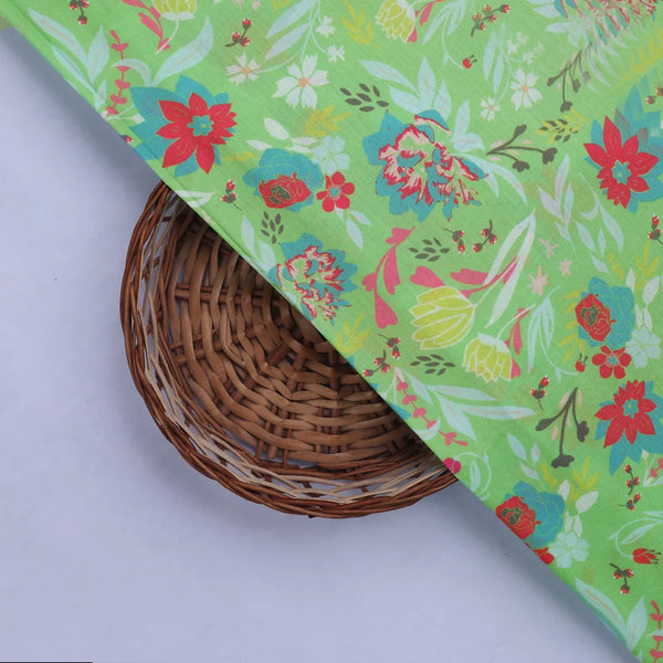 Multicolor Floral Print Muslin Fabric – 0l2a8759copy - alternate view