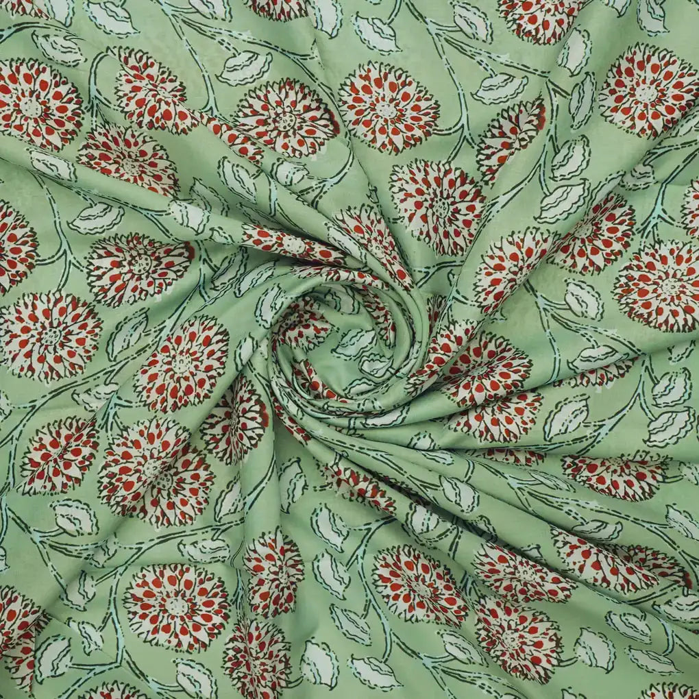 Green Floral Muslin Fabric – 0l2a8772copy