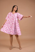 Floral Printed A-Line Short Dress – 101.1