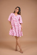 Floral Printed A-Line Short Dress – 101.2