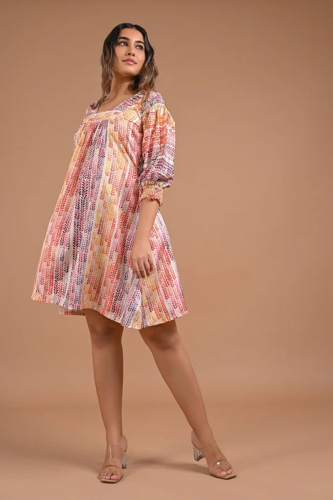 Printed Casual Mini Dress – 103.2