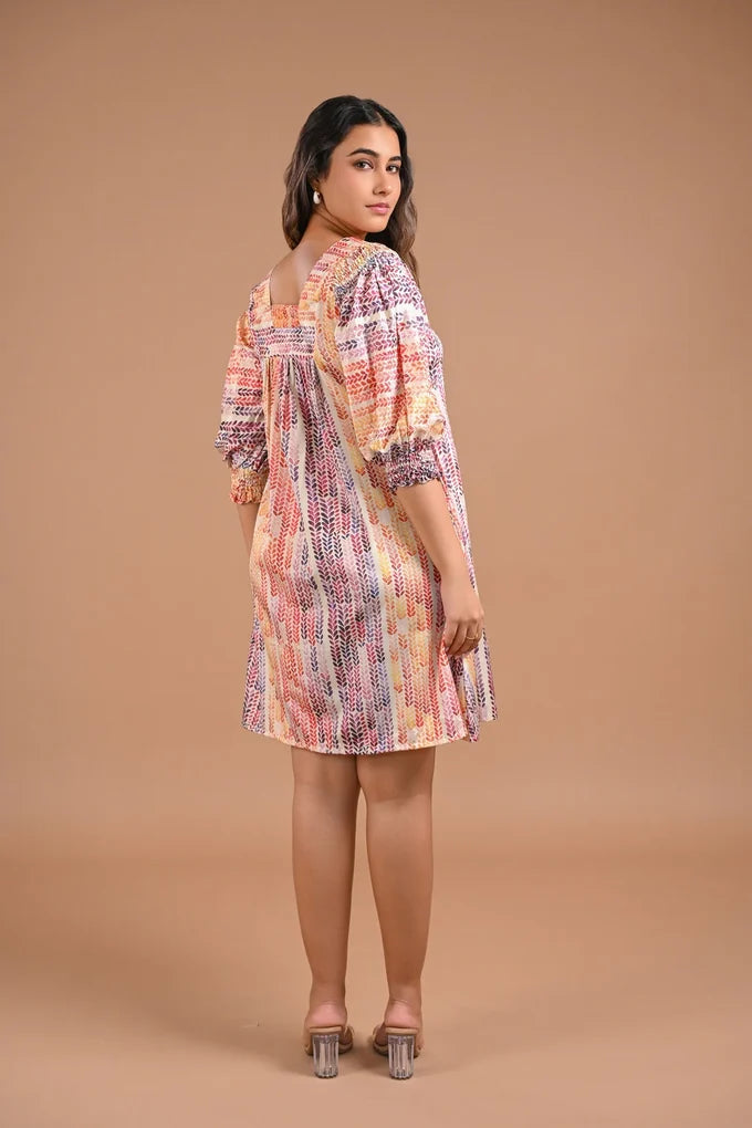 Printed Casual Mini Dress – 103.4