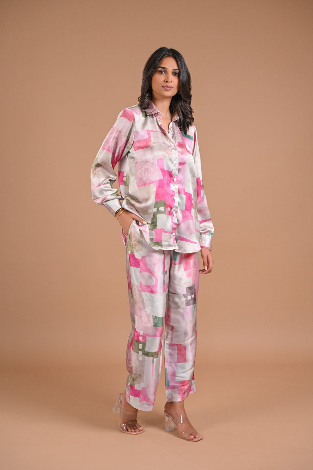 Printed Satin Co-Ord Set – 104.1