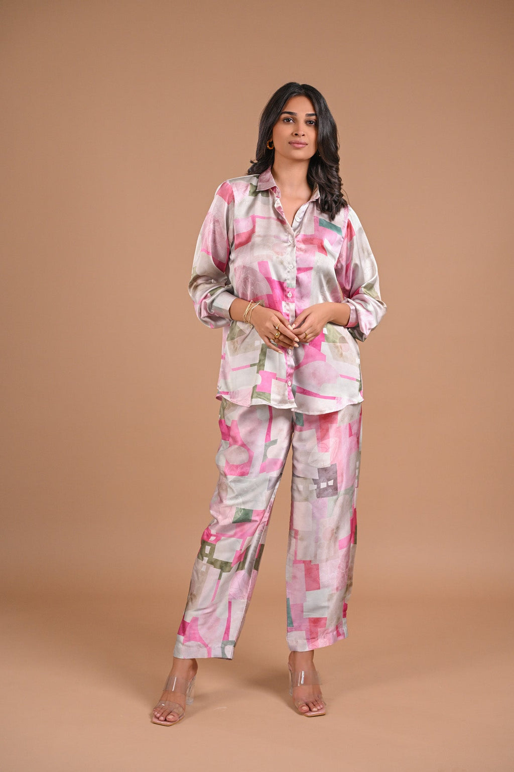 Printed Satin Co-Ord Set – 104.2