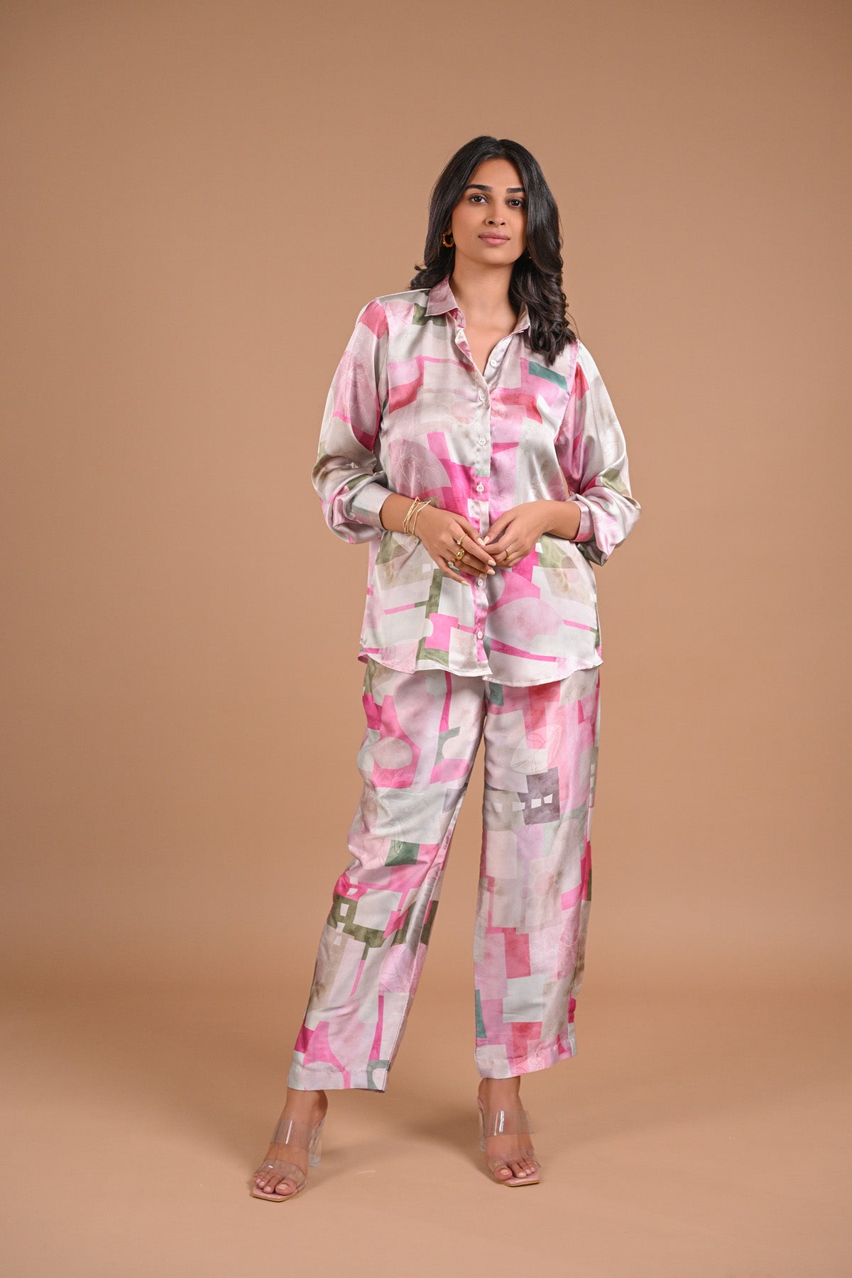 Printed Satin Co-Ord Set – 104.2
