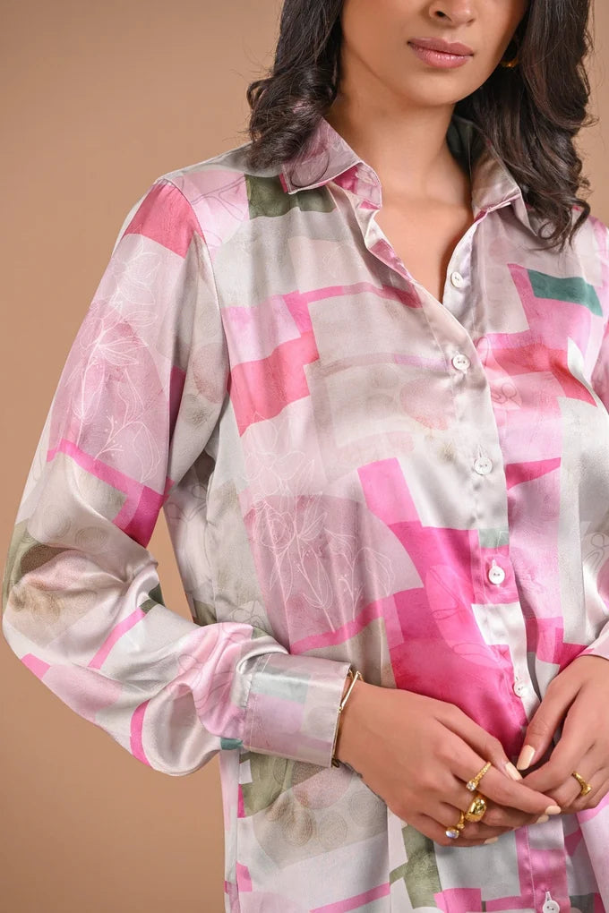 Printed Satin Co-Ord Set – 104.4