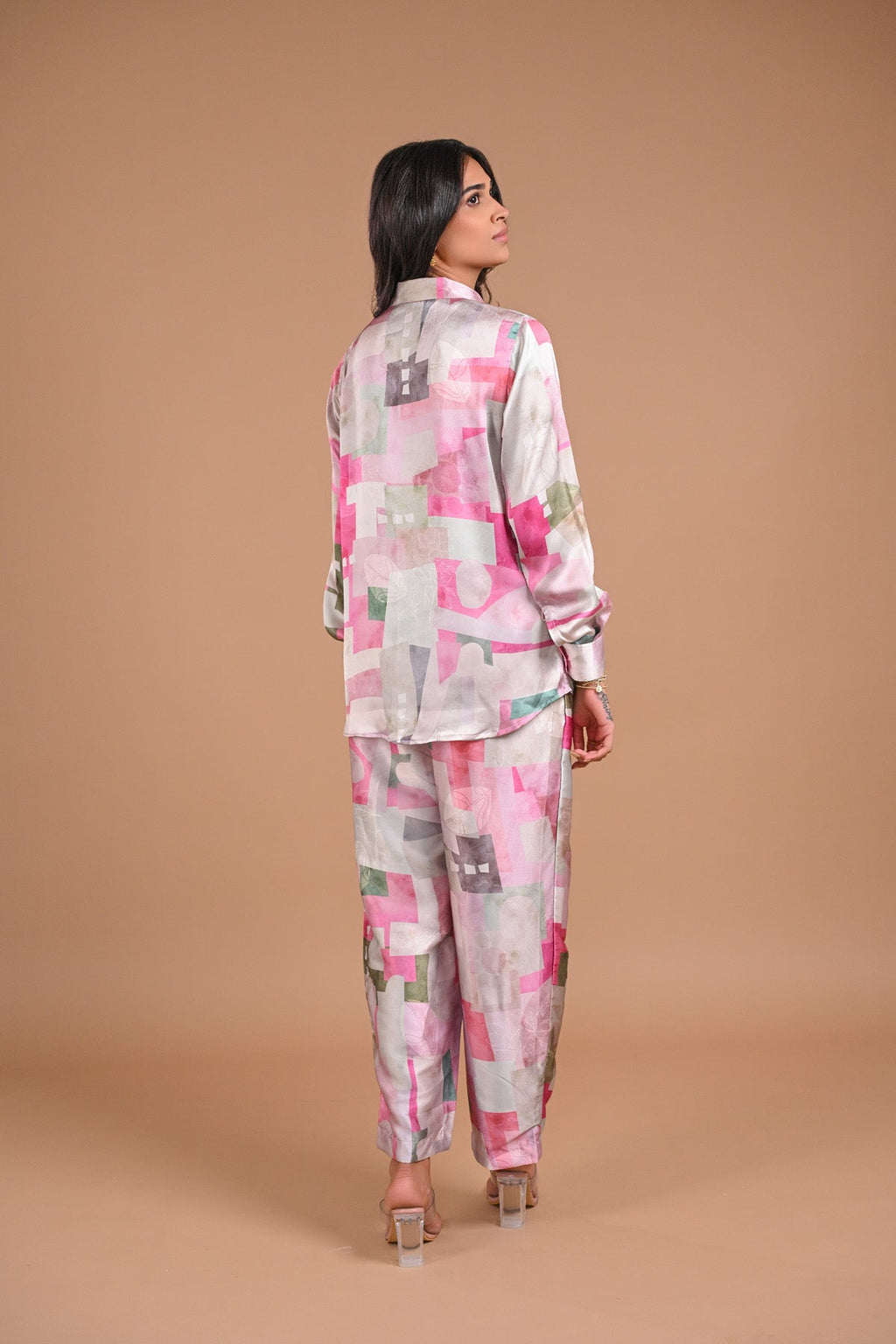 Printed Satin Co-Ord Set – 104.5