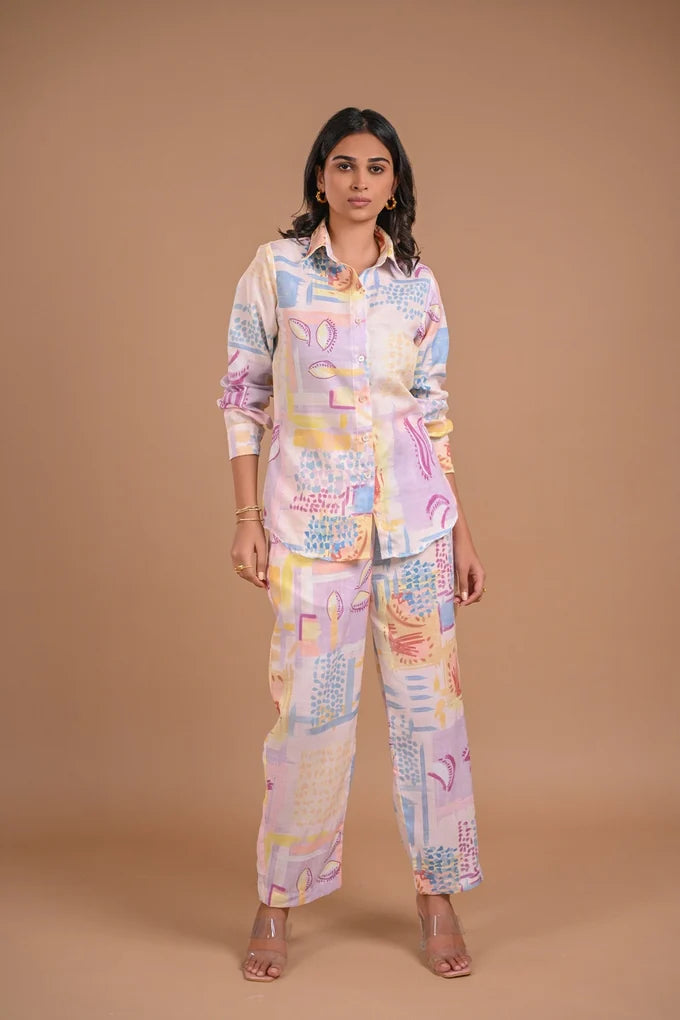 Linen Printed Co-Ord Set – 106.1