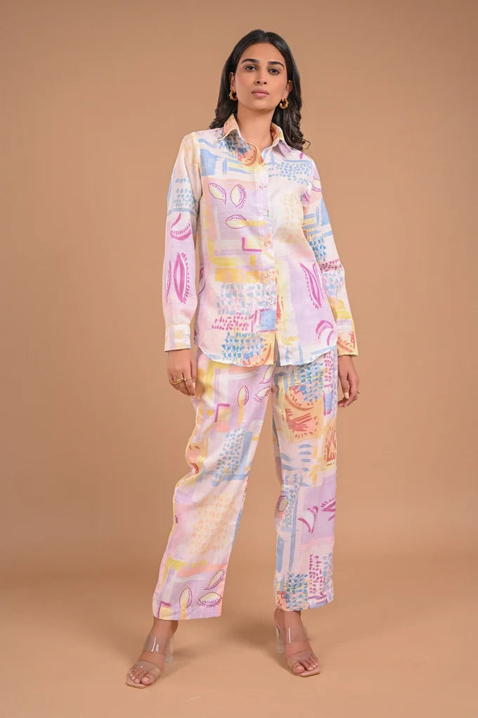 Linen Printed Co-Ord Set – 106.3