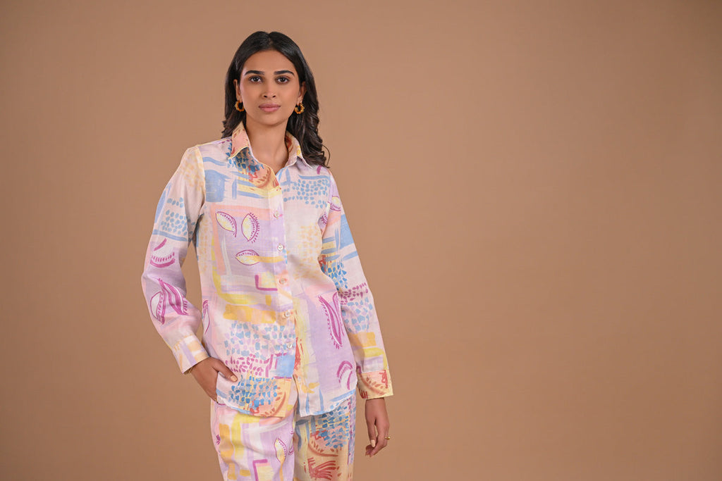 Linen Printed Co-Ord Set – 106.4