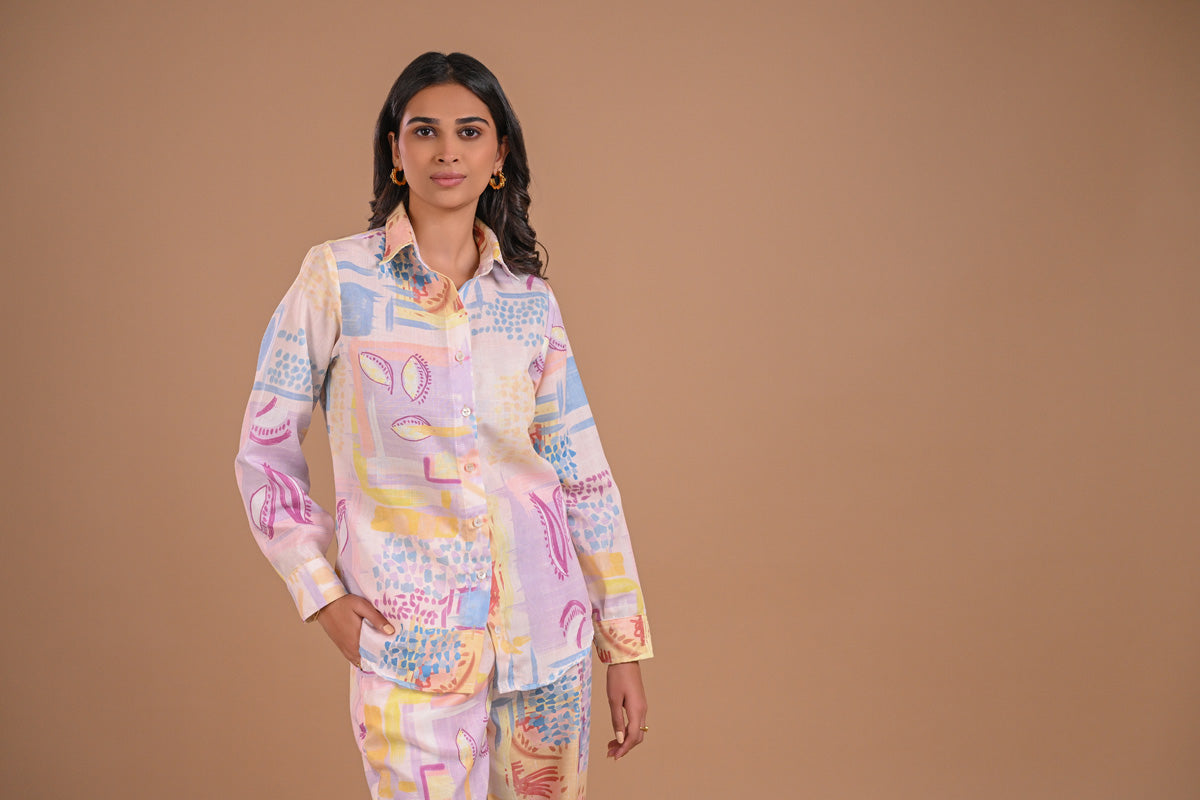 Linen Printed Co-Ord Set – 106.4