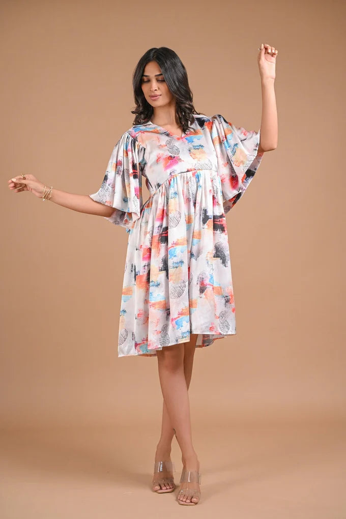 Abstract Print Casual Dress – 116.1