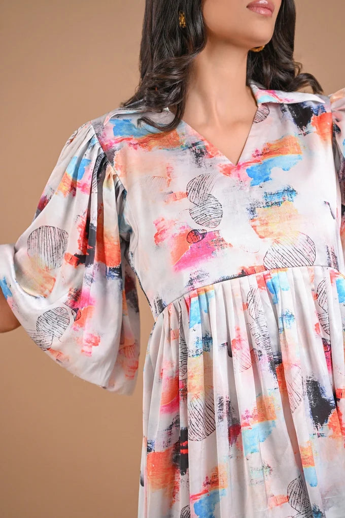 Abstract Print Casual Dress – 116.2