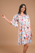 Abstract Print Casual Dress – 116.3