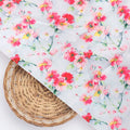 Watercolour Buttercup Flower Digital Printed Fabric - Japan Satin – 1260545517411 b