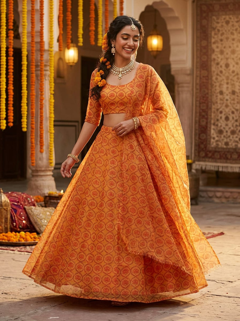 Organza - Polyester - Design MA027080 - Lehenga Choli Lookbook - OR-0-MA027080-110