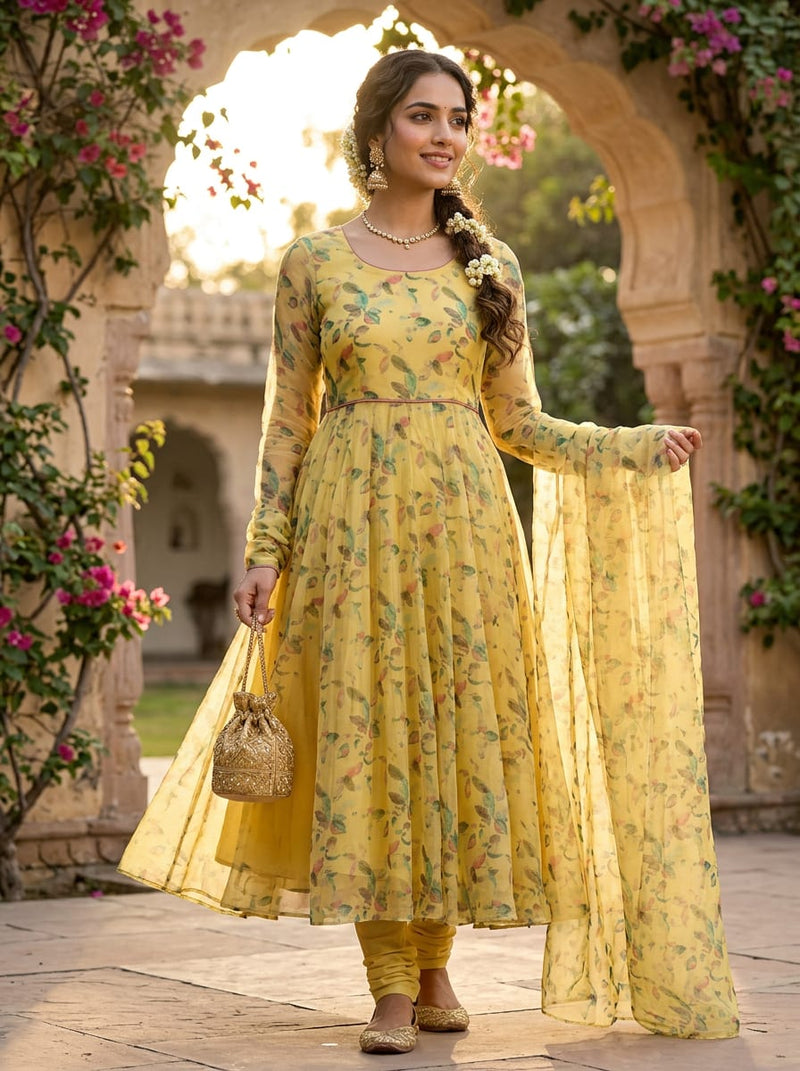 Organza - Polyester - Design MA016471 - Anarkali Kurta Set Lookbook - OR-0-MA016471-110