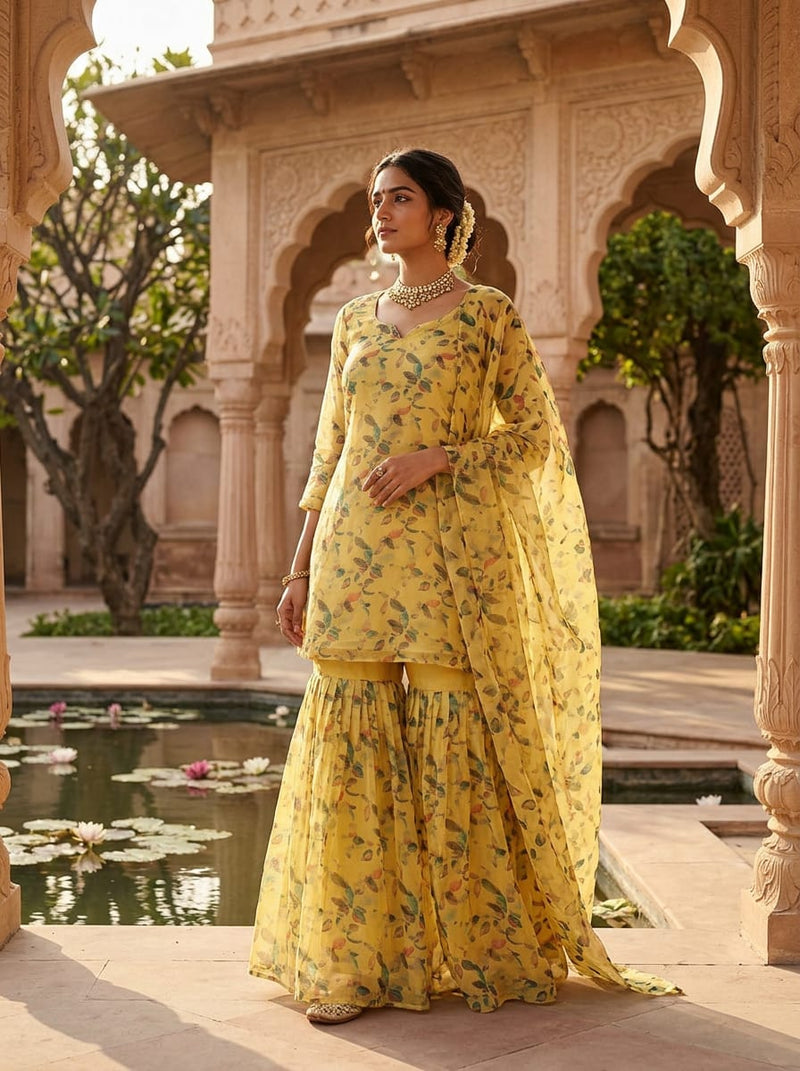 Organza - Polyester - Design MA016471 - Gharara Set Lookbook - OR-0-MA016471-110