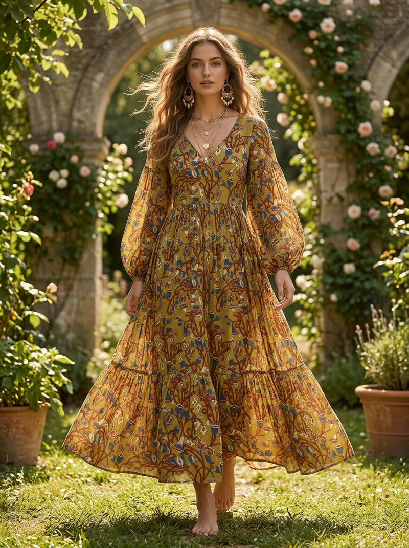 Muslin - Polyester - Design TA0283 - Flowy Maxi Dress Lookbook - MU-0-TA0283-110