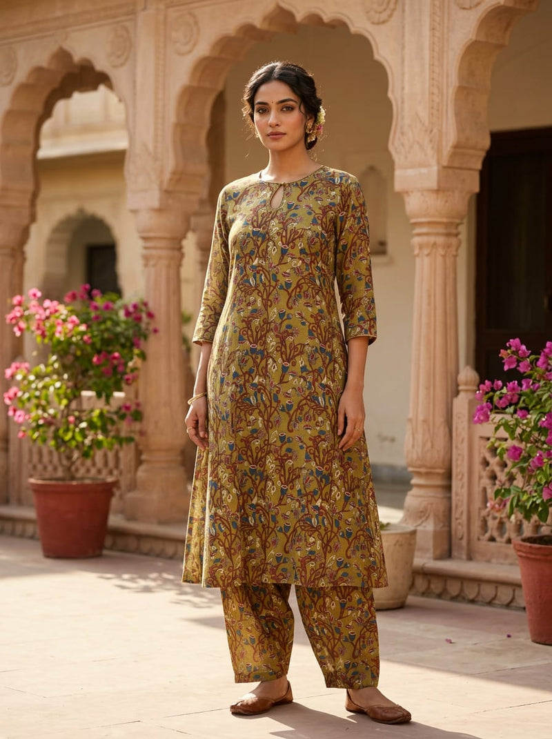 Muslin - Polyester - Design TA0283 - A-Line Kurta with Salwar Lookbook - MU-0-TA0283-110